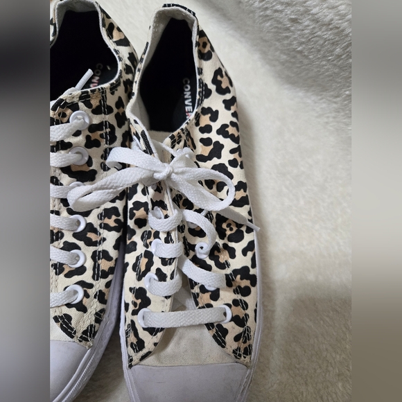 Converse All Star Chuck 70 Leopard Print White Cream Lace Up Shoes Size: 10.5 - Picture 7 of 13